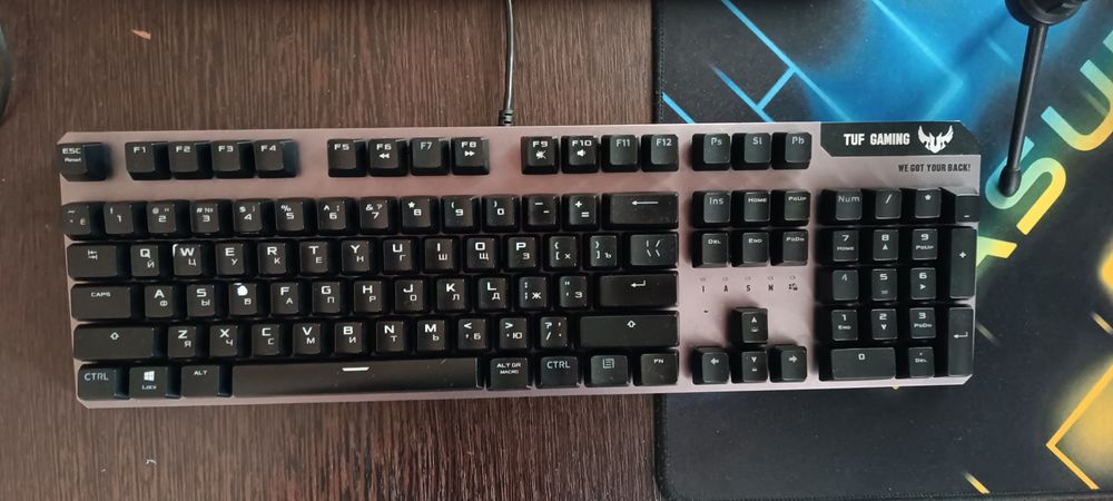 Продам клавиатуру asus tuf gaming k7
