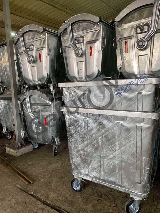 Метален контейнер за смет тип ”Бобър” 1100 л - поцинкован