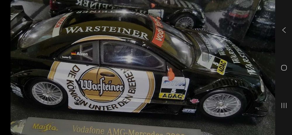 Количка Метална Vodafone AMG-Mercedes 2002 Warsteiner Maisto 1:18 нова