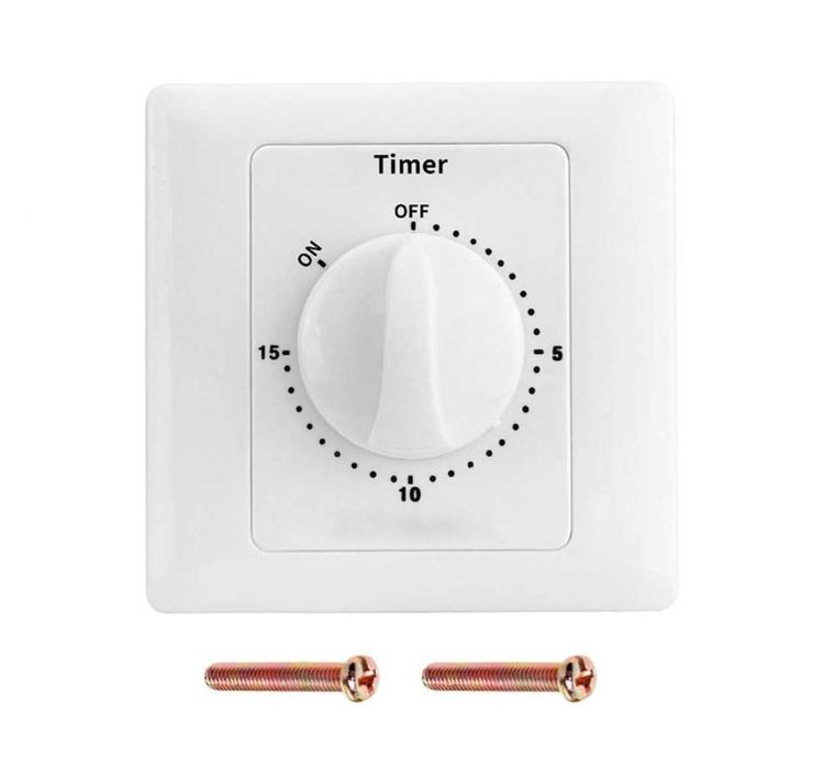 Стенен таймер ключ за вентилатор, таймер за лампа, таймер за баня