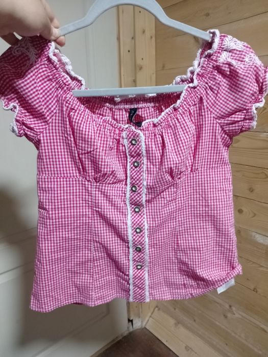 Cămașă coquette în carouri