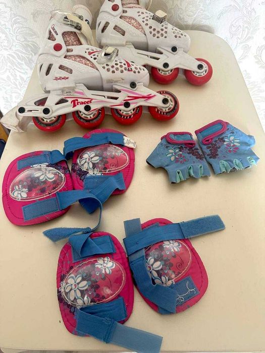 ролики для девочки с экипировкой