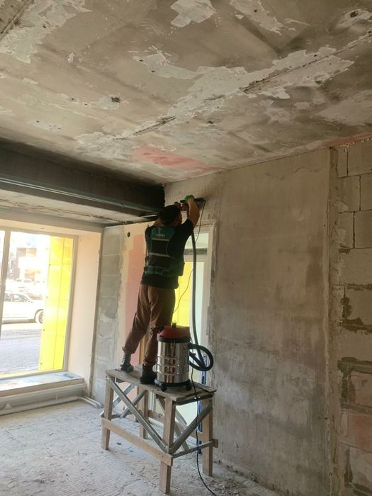 Штукатурка стен, стяжка