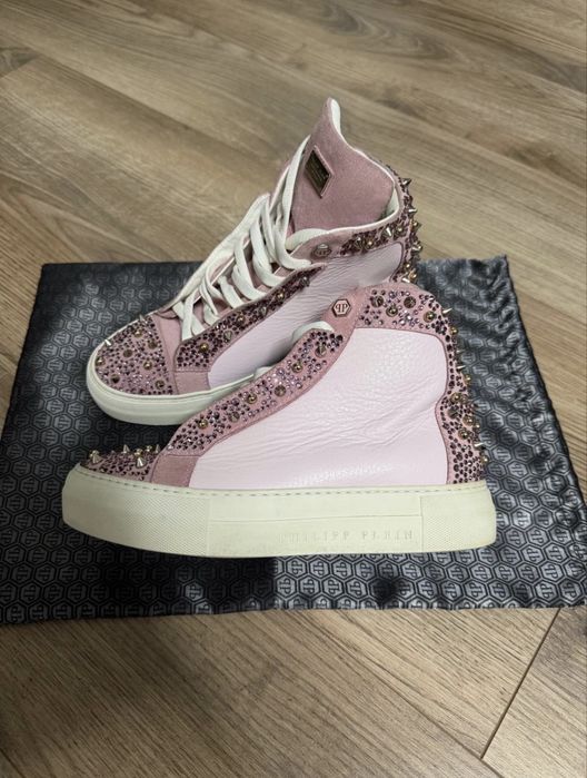 Philipp Plein Crystal High-Top Sneakers