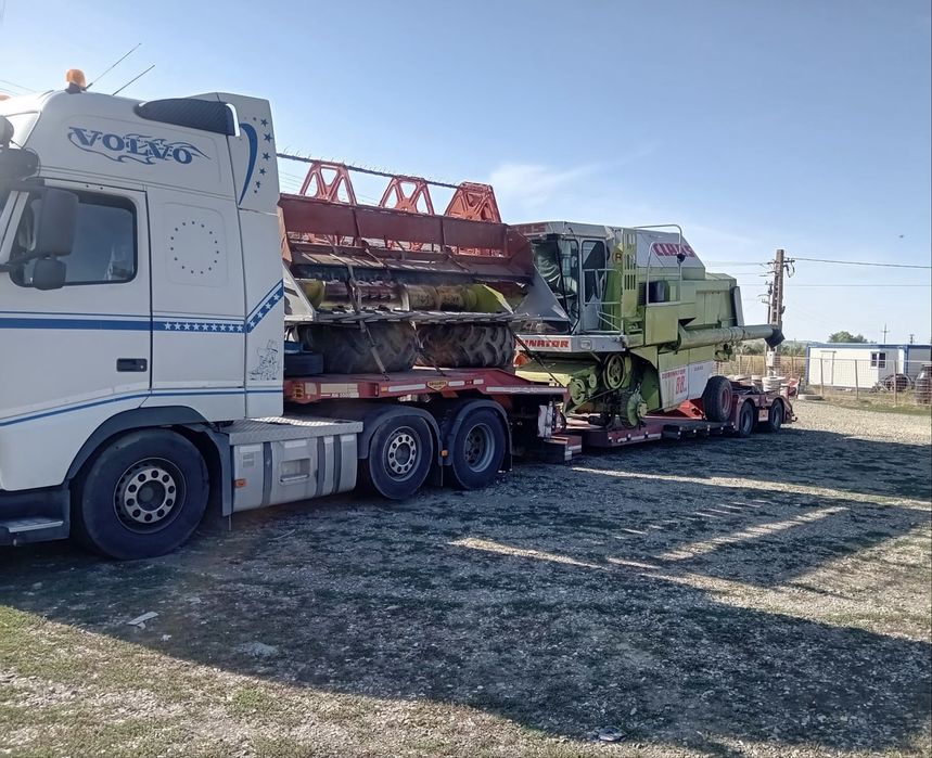 Transport agabaritic pentru utilaje agricole , combine si tractoare.