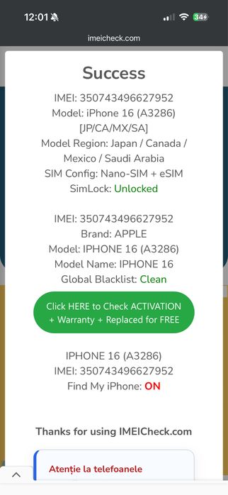 iPhone 16 White 128 GB