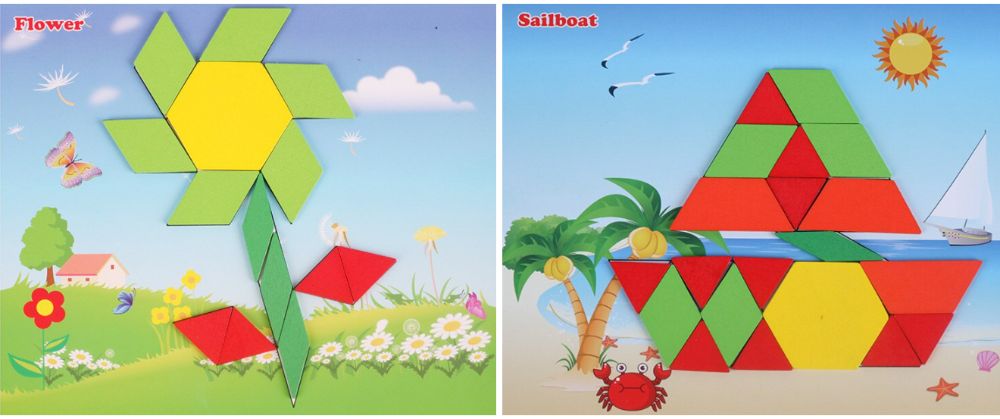 НАМАЛЕН! Нов дървен конструктор мозайка с 250 части строител + ШАБЛОНИ