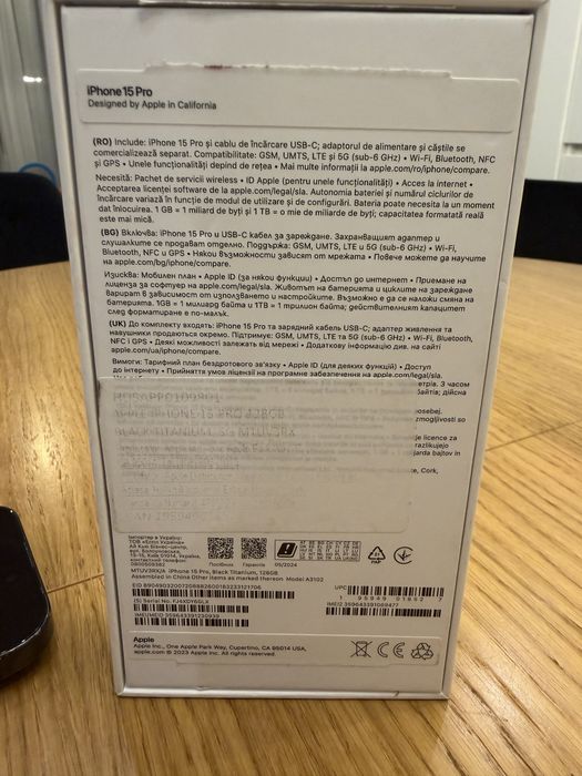 iPhone 15 pro, Black titanium 128GB stare f buna