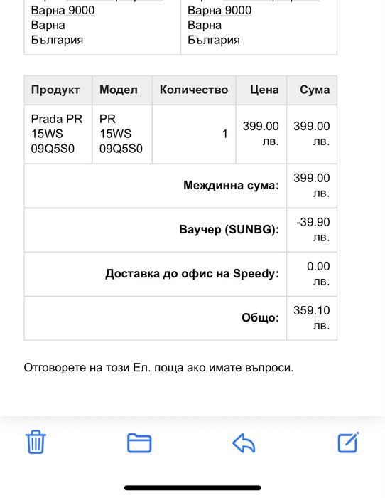 Слънчеви очила Prada pr15ws