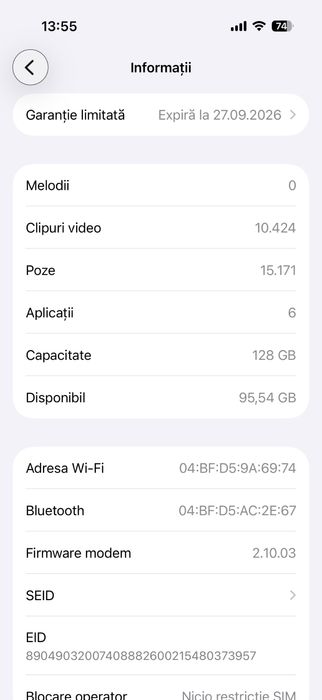 Vand iphone 16  pro gold 128 100% baterie