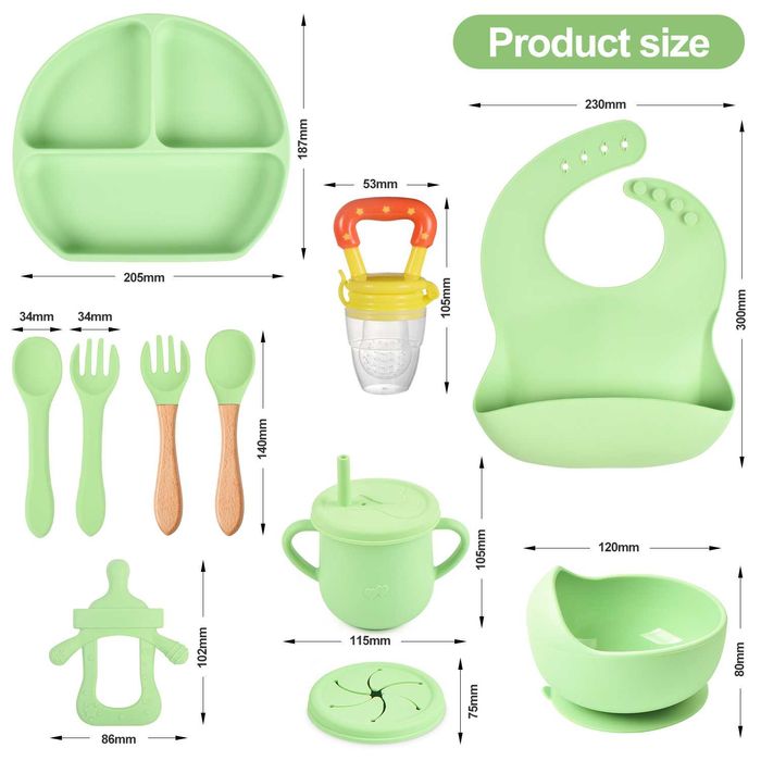 Set  diversificare  19 piese  pentru bebelusi , EDDA98® din silicon,