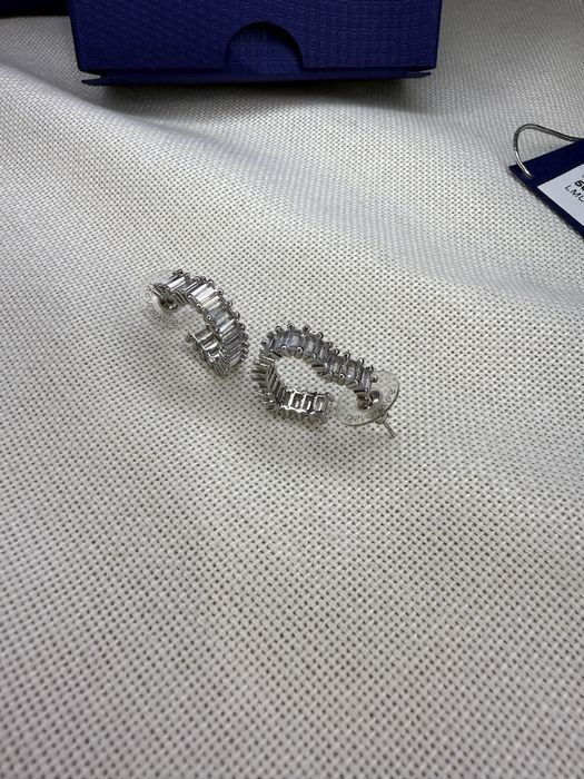 SWAROVSKI cercei INIMA matrix, argintiu, închizătoare cu protecție