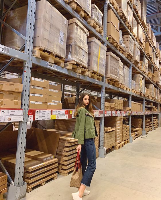 Тънко маслено зелено пролетно яке Reserved