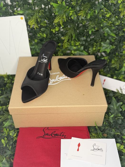 Pantofi/Sandale Christian Louboutin Miss Z 100 crêpe satin mules