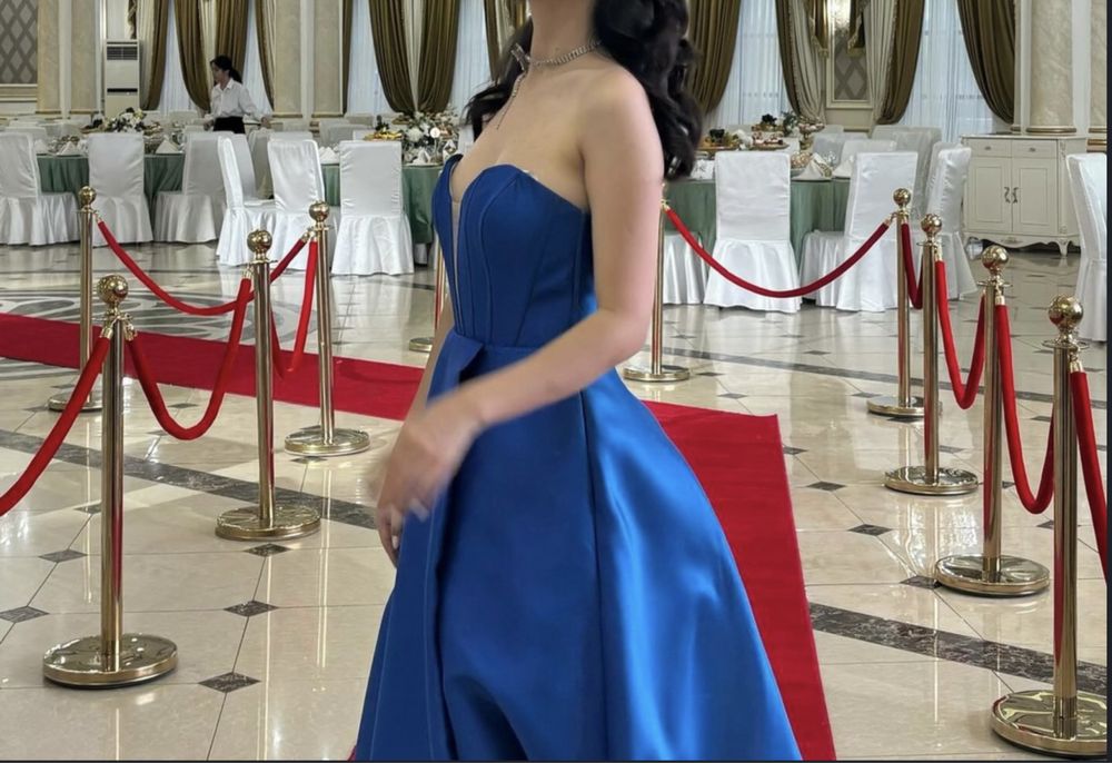 Прокат Вечернее платье Синее