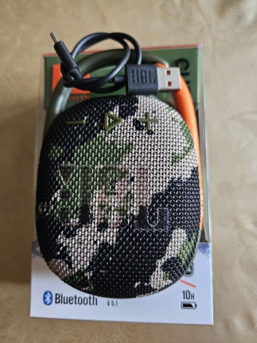 JBL Clip 4 , ,Bluetooth , 10 часа , Камуфлаж