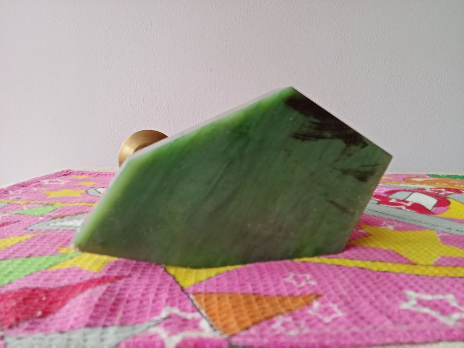 Подсвечник СССР ( нефрит , коралл , бронза )