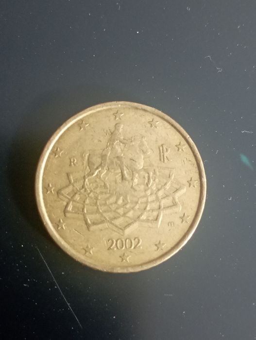 Рядка монета 50 евро цента