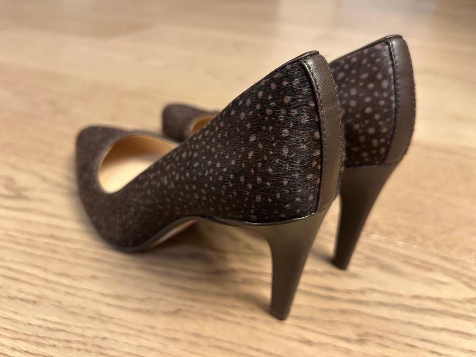 Pantofi cu toc Clarks noi, piele naturală ponei, mărimea 39