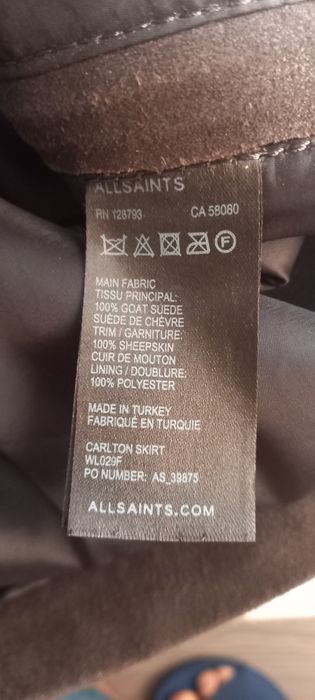 Fusta scurta piele naturala Allsaints