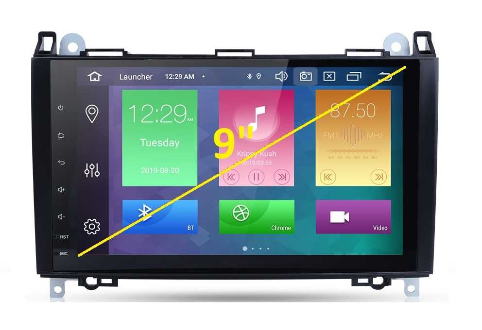 Мултимедия 9" ANDROID 14 MERCEDES W169 B R Vito W639 Sprinter CARPLAY