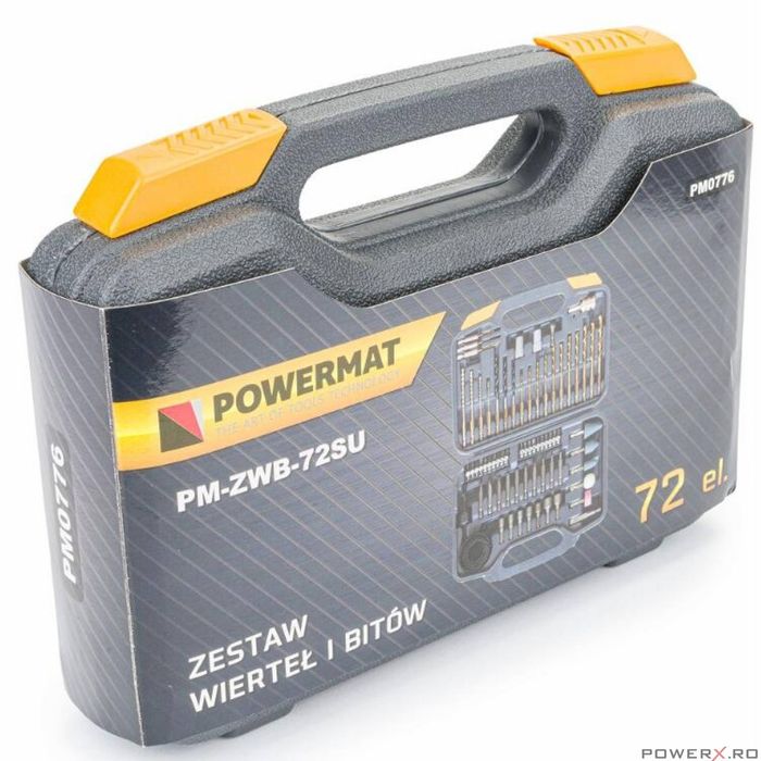 Trusa de bituri, biti, burghie, surubelnite pentru beton, lemn, 72