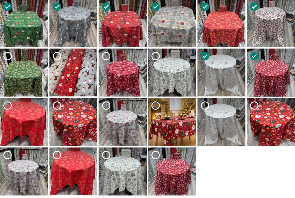 Новогодняя скатерть метражная