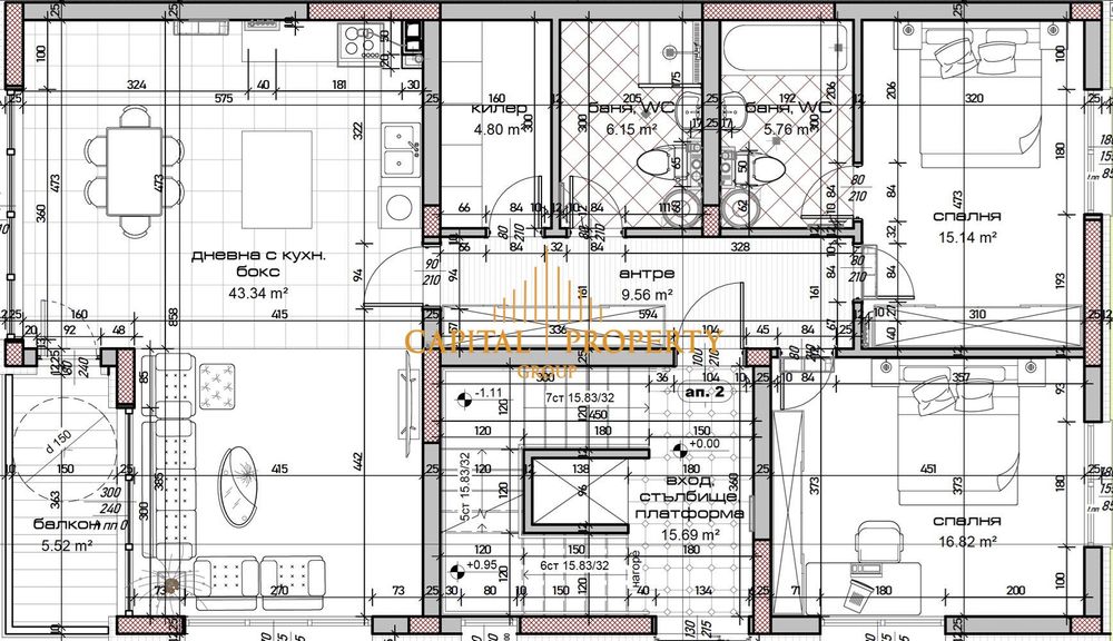 Продава се Двустаен апартамент в Варна, м-т Зеленика - 97 кв.м за 764 €/кв.м - Снимка #3