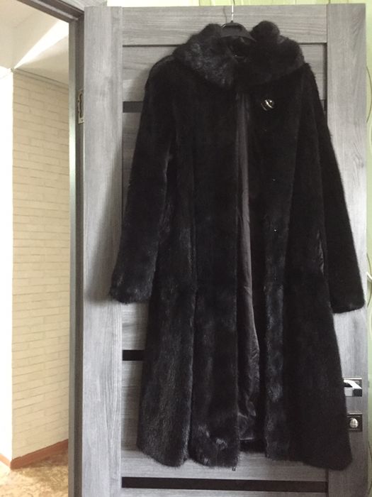 Шуба норка с капешоном