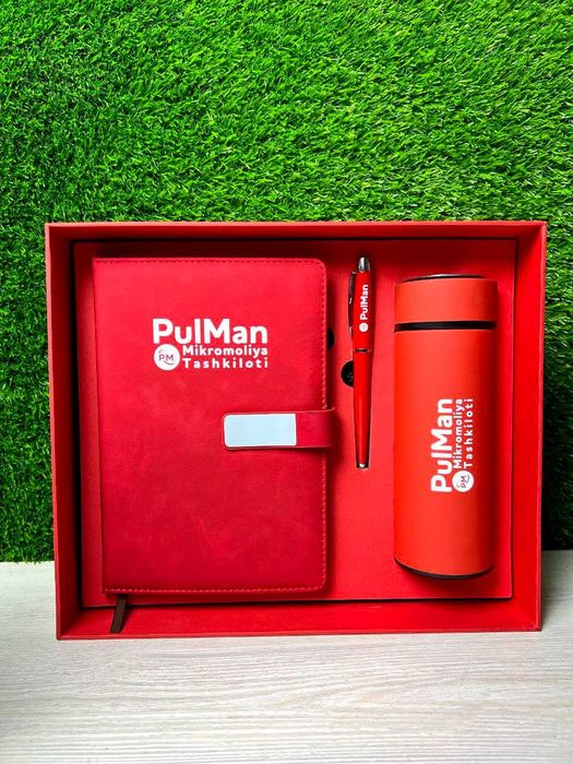 Премиум Подарочный Набор | Термос + Блокнот + Ручка