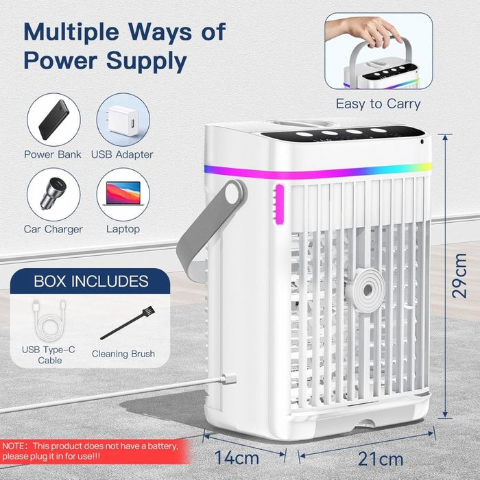 Мини климатик без маркучи за отопление и охлаждане без маркучи..
