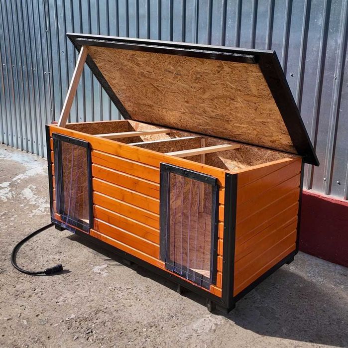 Cusca Caine Dubla Izolata Cu Incalzire Profile Antiros Si Perdea PVC