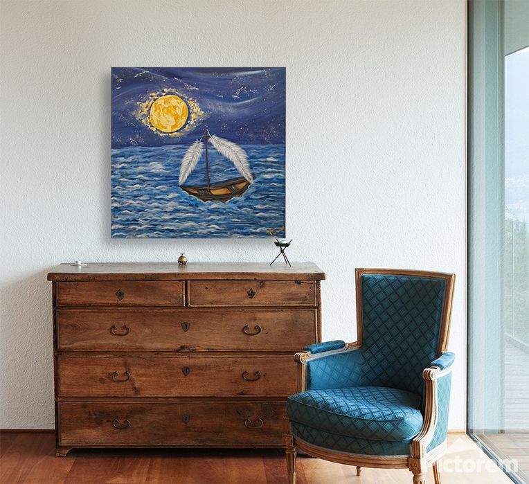 Tablou culori acrilice pe panza cu sasiu