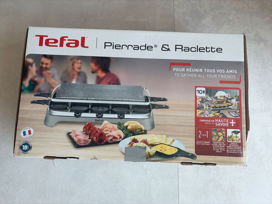 GRILL Tefal Pierrade & Raclette PR457B12 / PR457B – електрически раклет грил с каменна плоча, за до 10 души