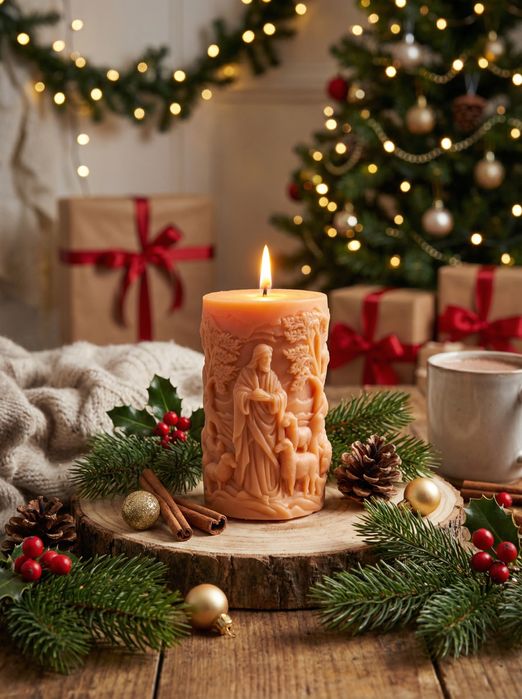 Lumǎnare de Crǎciun handmade/ Handmade Soy Wax Candle - Gingerbread