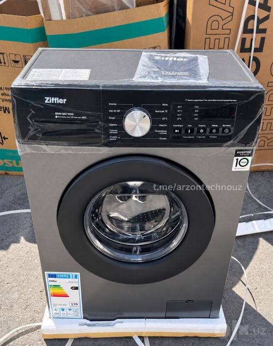 Стиральная машина Ziffler 6 кг BWM-S6C10DG Inverter Steam