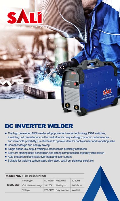 Сварочный профессиональный аппарат инверторного типа SALI ММА-250