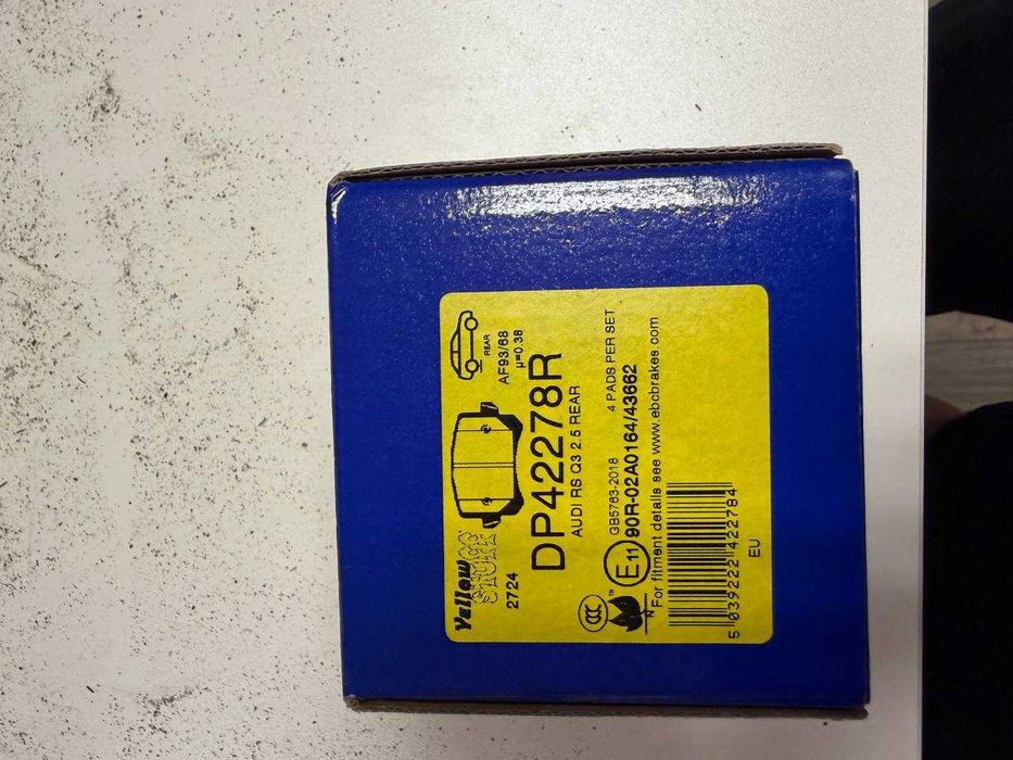 Нови задни накладки EBC Yellowstuff DP42278R – Audi RS Q3 8U