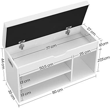 Бяла кожена пеика тип шкаф за обувки с рафтове !