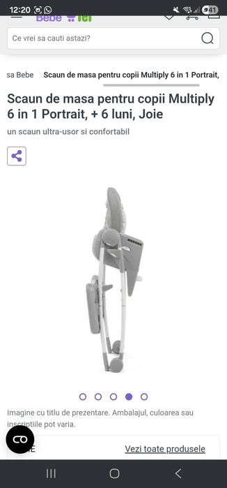 Scaun de masa copii
