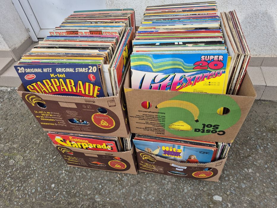 Lot Discuri Vinil colectie 100 LP  cu muzica usoara straină mixta