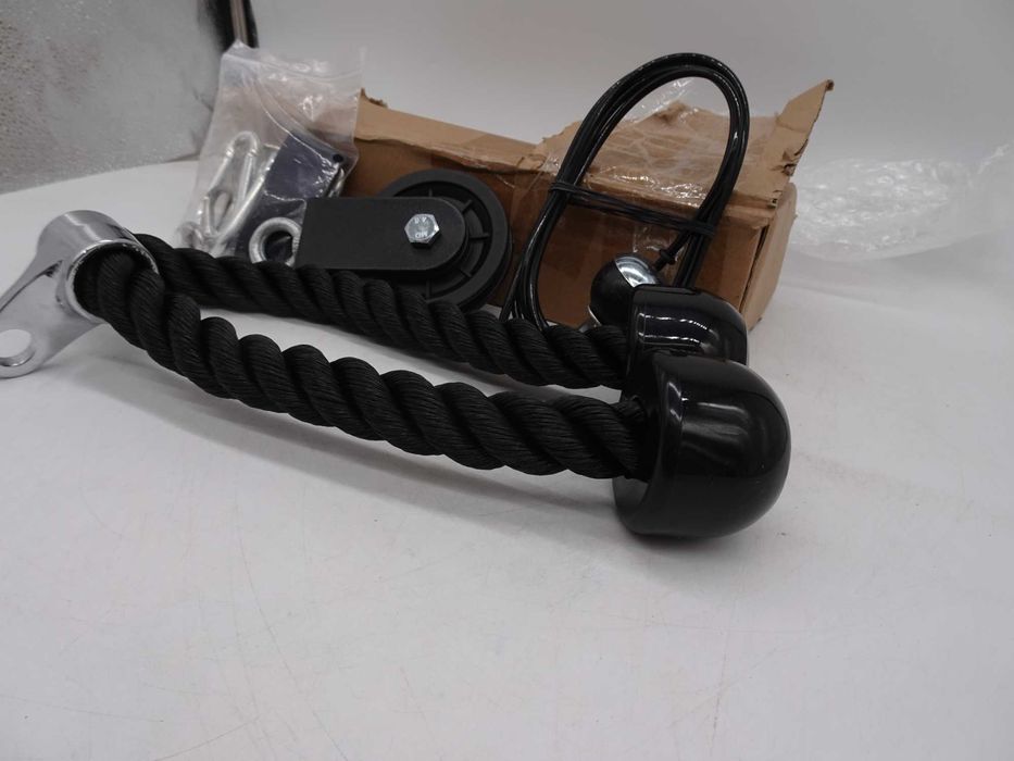 Sistem de scripete cu cablu de fitness, LFJ, Negru/Argintiu