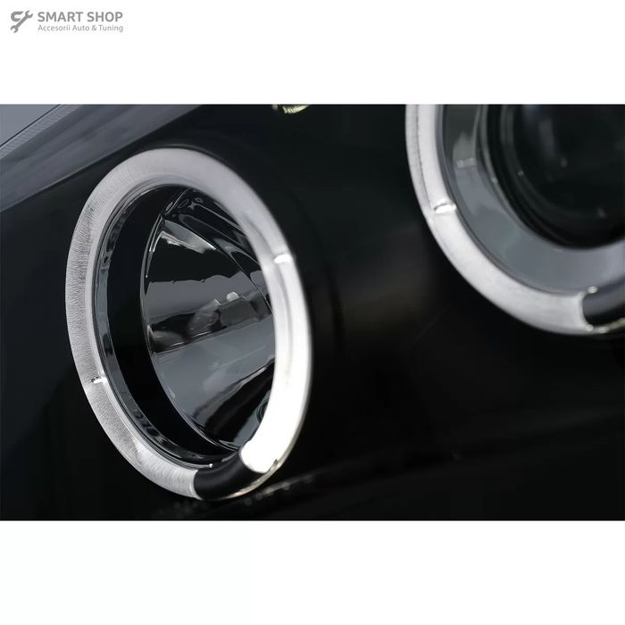 Faruri Angel Eyes BMW Seria 1 E81 E82 E87 E88 (2004-2011) Negru
