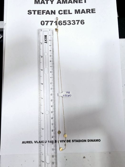 Vand lantisor din aur 14 k 1 g cod 567