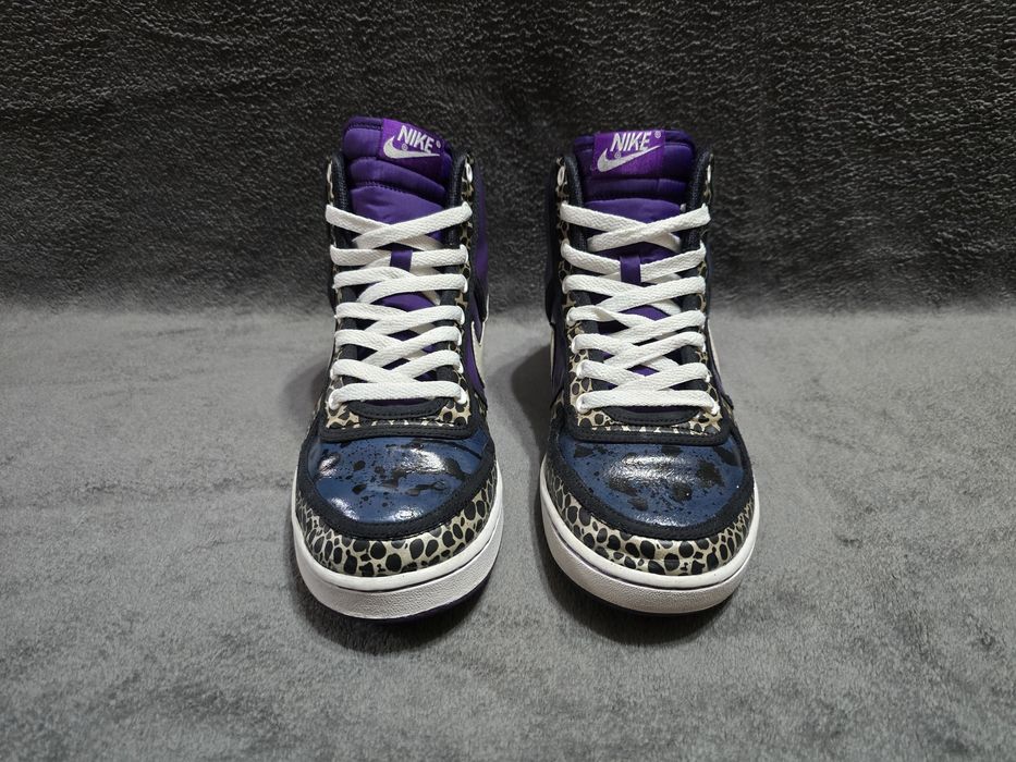 Nike Vandal High Club Purple Black / Custom blue - black glitch )
