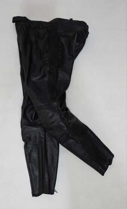 Pantaloni profi moto, ATV, Streetline, din piele naturală cu protecții incluse, marimea 58 (un XL/XXL) Handmade