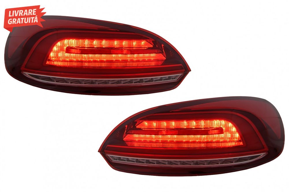 Stopuri LED VW Scirocco Hatchback 137 Mk3 (2008-2014) Rosu Semnal Dina