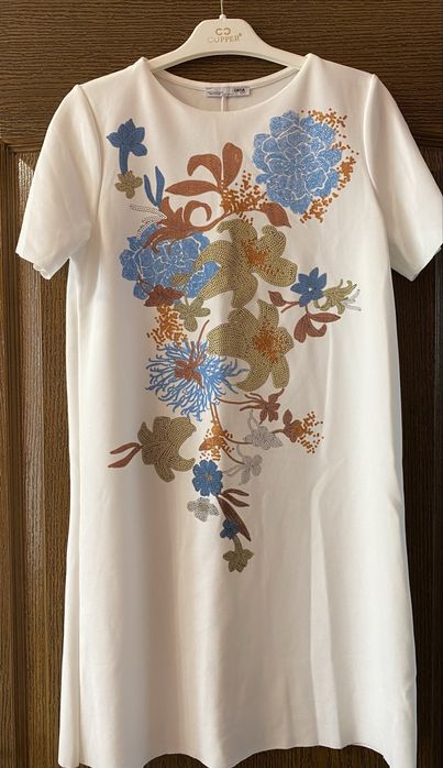 Платье белое летнее ZARA