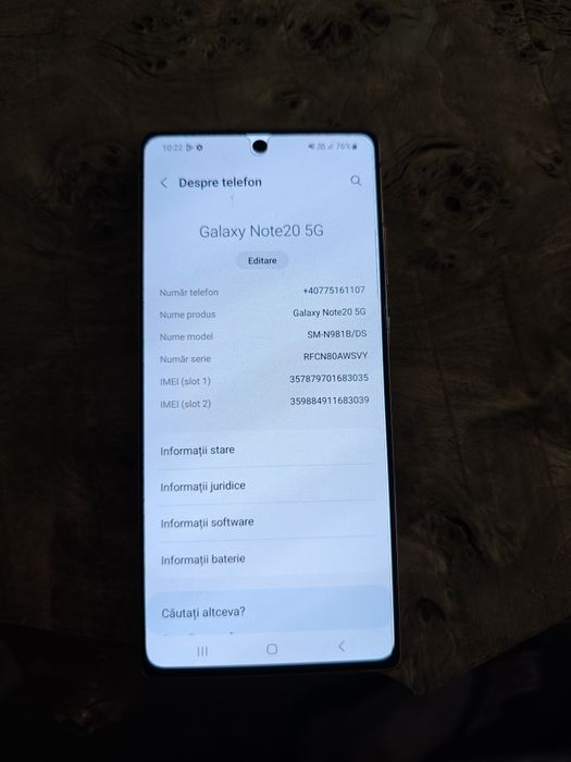 Samsung Galaxy Note 20 5g 215GB