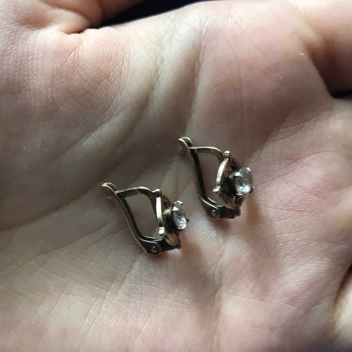 Редкие серьги серебро 875 СССР